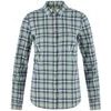 Övik Flannel Shirt W Misty Green-Eggshell
