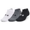 UNDER ARMOUR UA Core No Show 3Pk, Black/white/grey