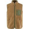 Vardag Pile Fleece Vest M, Buckwheat Brown-Laurel Green