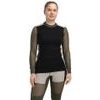 WoolNet Hybrid Crewneck W's Jet Black/Tarmac/Beige Melange