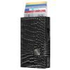 Wallet Click & Slide - leather Croco Black