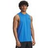 UA LEFT CHEST CUT OFF TANK-BLU