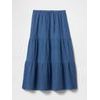 Mušelínová maxi sukně Tmavě modrá