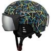 Flash Visor junior ski helmet, black/multicolor