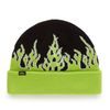 FLAMING VANS BEANIE BLACK/LIME GREEN