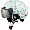 Flash Visor junior ski helmet, white/multicolor