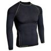 Mens long sleeve, anthracite/neon yellow