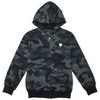 Yth Fox Head Camo Flc Zip Black Camo