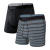 SAXX QUEST BOXER BRIEF FLY 2PK, sunrise stripe/black II