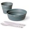 XLite Collapsible Bowl, Cup, Spork & Knife Set Laurel Wreath