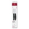 Swiss Classic, paring knife, 2pcs, 8cm, straight, black, box