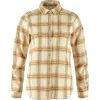 Övik Heavy Flannel Shirt W Chalk White-Dune Beige