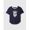 Oversize tričko Gap Athletic Tmavě modrá
