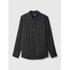 Saténová košile Boyfriend Černá