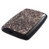 Card Case PEARL - leather Metallic Stone