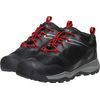 KEEN WANDURO LOW WP YOUTH, black/ribbon red