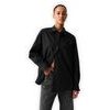 755814-14 Oversize popelínová košile Big Shirt Černá