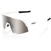 100% S3 - Matte White - HiPER Silver Mirror Lens