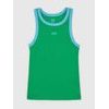 729562-04 Žebrovaný top s logem Zelená