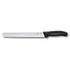 Swiss Classic, slicing knife, 25cm, straight,fluted,black,blister