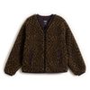 Suffolk Cheetah Check Pile Coat Dark Port
