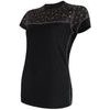 SENSOR MERINO IMPRESS women's shirt neck sleeve black/pattern