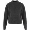 Övik Solid Jacquard Knit W Dark Grey