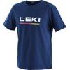 Logo T-Shirt LEKI, true navy blue-white