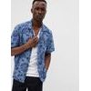 585814-00 Vzorovaná košile Modrá