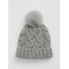723925-00 Dětská čepice s bambulí Šedá