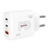 DC57-PD65 USB A+C nabíjecí adaptér Power charger 65W GaN EU, Power Delivery, typ C