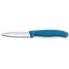 Swiss Classic, paring knife, 8cm, wavy, pointed tip, blue