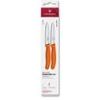 Swiss Classic, paring knife set, 2pcs, 10cm, straight/wavy, orange, box