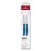 Swiss Classic, paring knife, 2pcs, 8cm,straight,pointed,blue,box