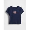 Crop tričko Americana Tmavě modrá