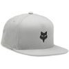 Fox Head Snapback Hat, Steel Grey