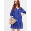 665898-02 Mini šaty s volánem Modrá
