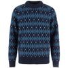 Övik Jacquard Knit M Dark Navy-Indigo Blue