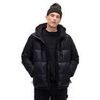 838369-00 Prošívaná oversize bunda s logem Heavyweight Černá