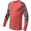 MERINO IMPRESS pánské triko dl.rukáv terracotta/rush