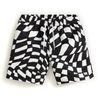 Primary II Printed Elastic Boardshort Black/White