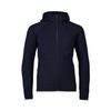 Merino Zip Hood Jr Turmaline Navy
