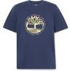 Tree Logo Lake House Graphic Tee  Peacoat