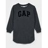 755466-00 Dětské šaty logo GAP french terry Šedá
