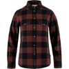 Övik Heavy Flannel Shirt W Dark Navy-Maroon