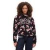463506-99 Mikina s logem a fleece Černá