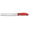 Swiss Classic, bread knife, 21cm, wavy, red, blister