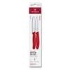 Swiss Classic, tomato & table knife, 2pcs, 11cm, wavy, red, box