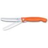 Swiss Classic, picnic knife, 11cm, wavy, orange, box
