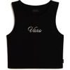SMALL STAPLE FITTED CROP TANK Black